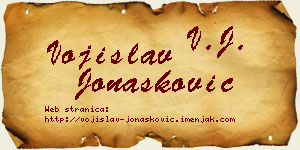 Vojislav Jonašković vizit kartica